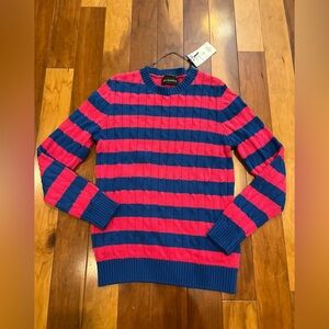 PIOMBO NWT Pink/Blue Striped Sweater Womens Size Medium100% Cotton Preppy Vibe
